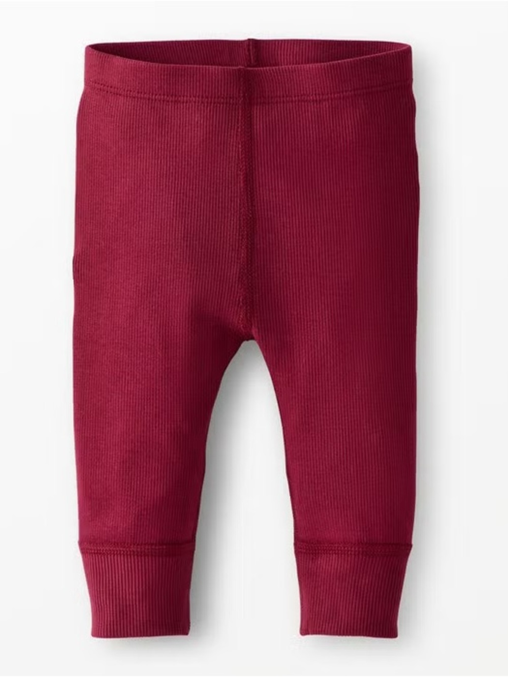 Hanna Andersson Ribbed Baby Leggings in Cherry Lacquer
